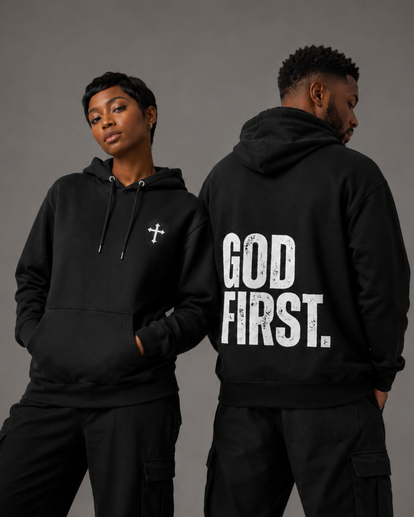 M.A.D Apparel Hoodies God First Cross Hoodie