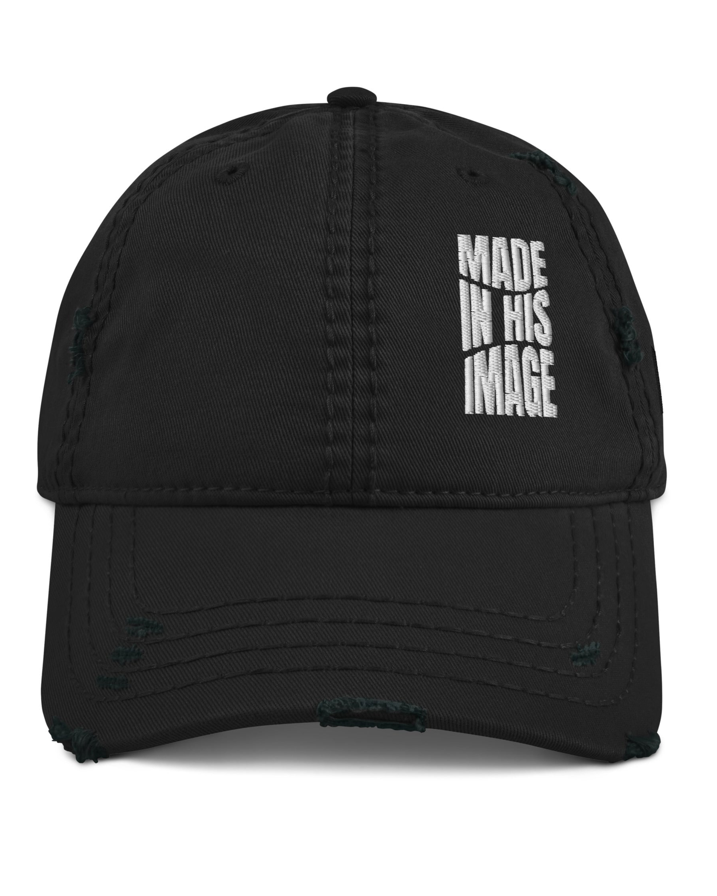 M.A.D Apparel Made In His Image Distressed Christian Dad Hat