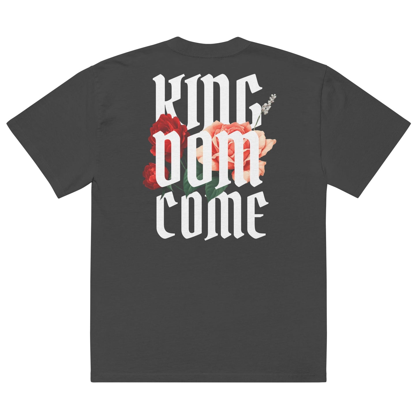 M.A.D Apparel T-shirt Let Your Kingdom Come Oversized Faded Christian Graphic T-shirt