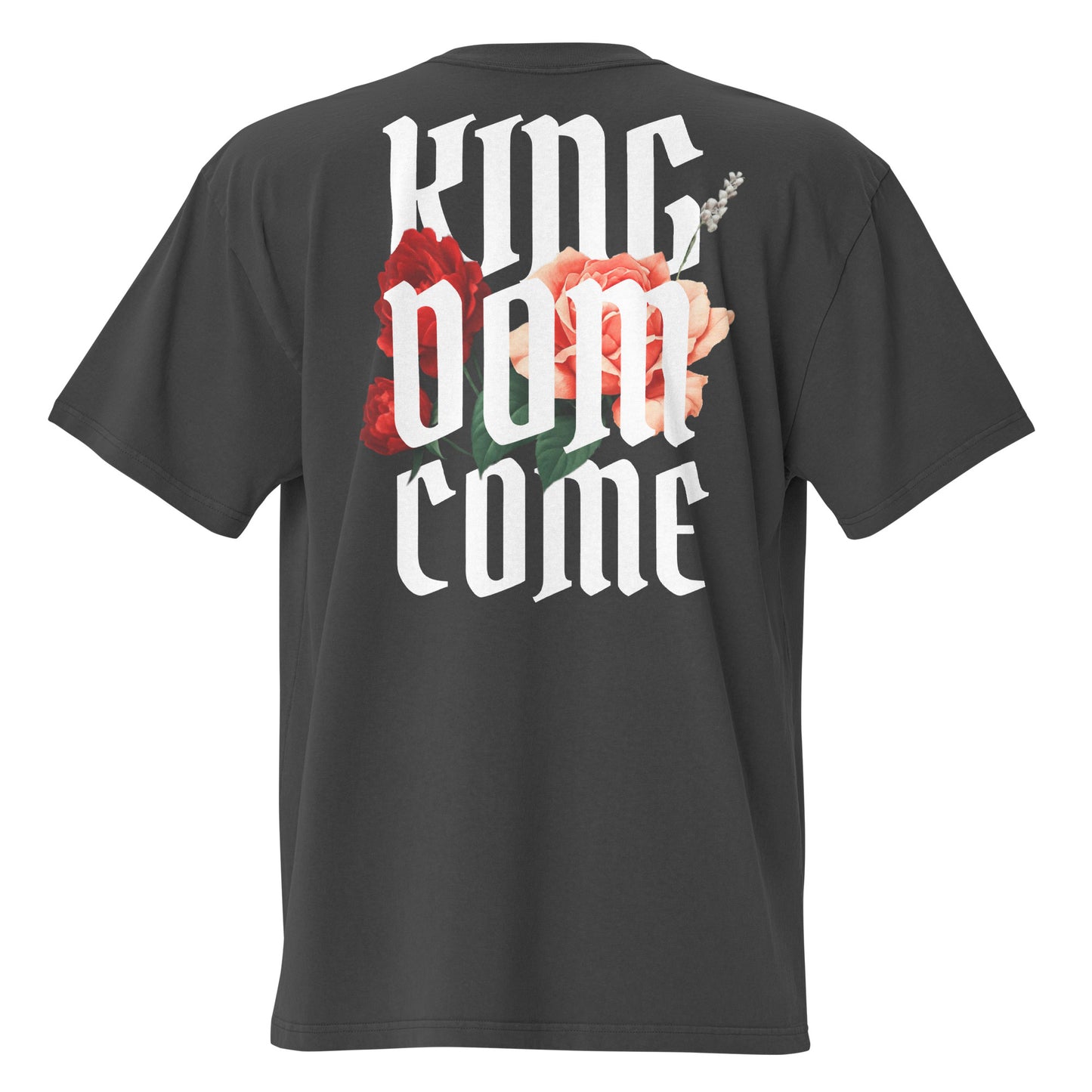 M.A.D Apparel T-shirt Let Your Kingdom Come Oversized Faded Christian Graphic T-shirt