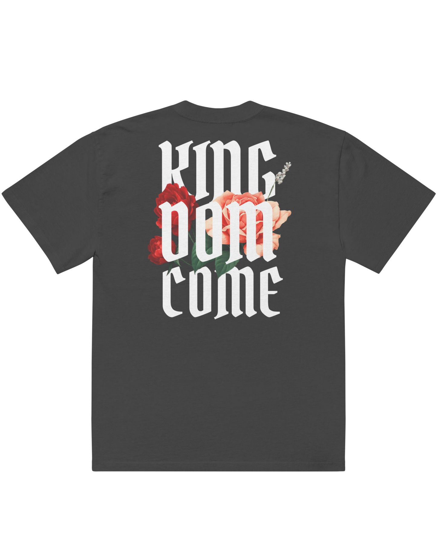 M.A.D Apparel T-shirt Let Your Kingdom Come Oversized Faded Christian Graphic T-shirt