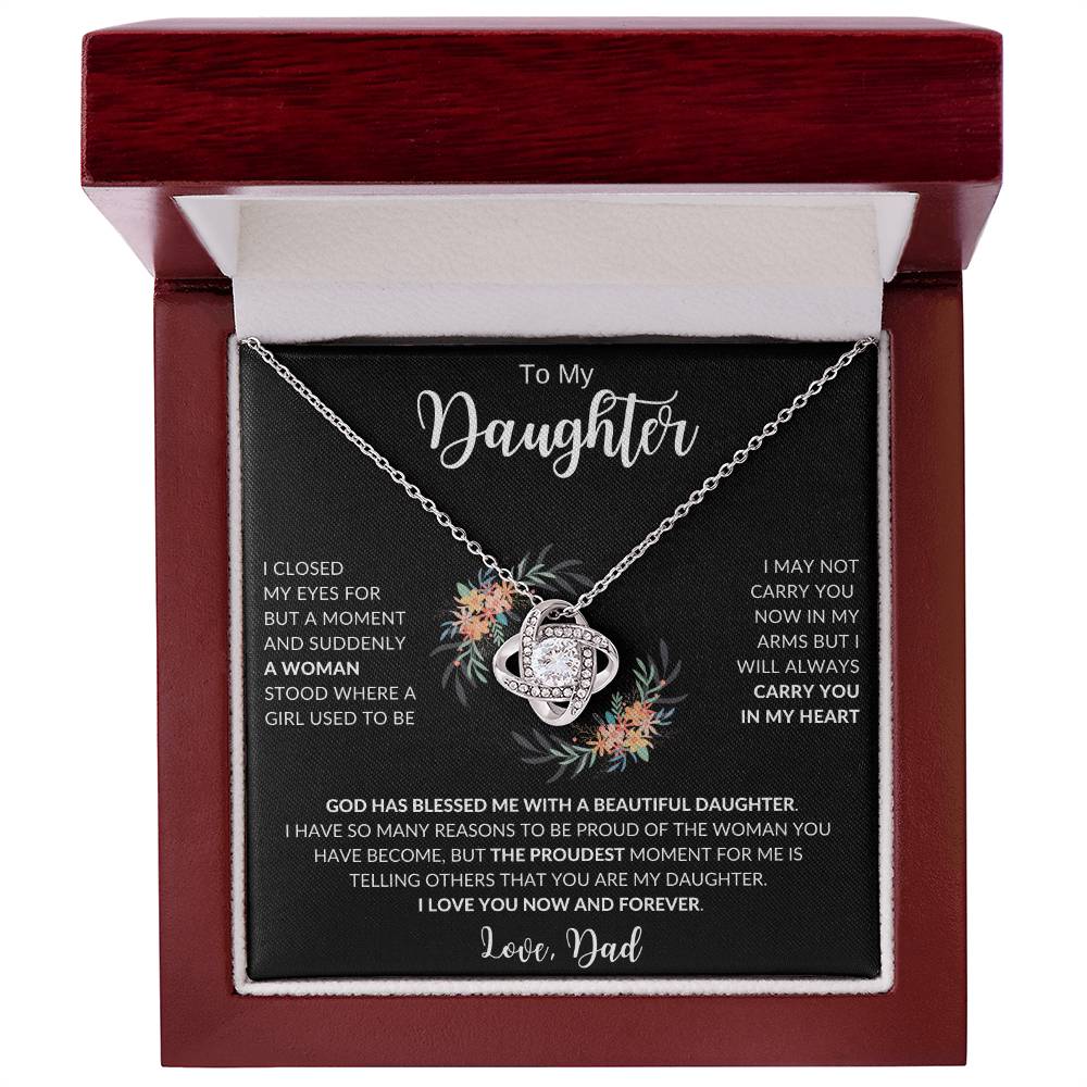 
                  
                    ShineOn Fulfillment Jewelry To My Daughter Love Knot Blessed Necklace
                  
                