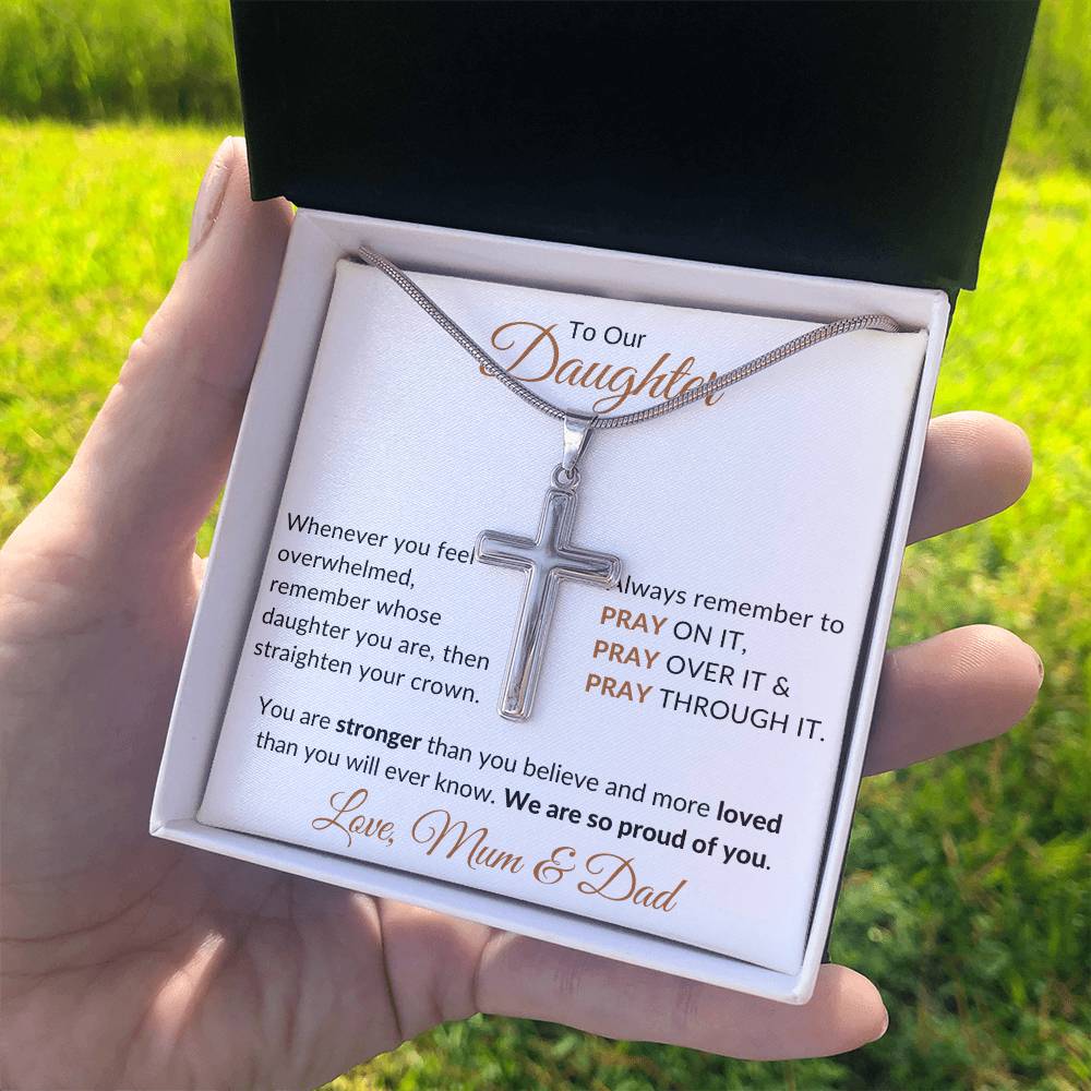 ShineOn Fulfillment Jewelry To Our Daughter  Faith Cross Necklace