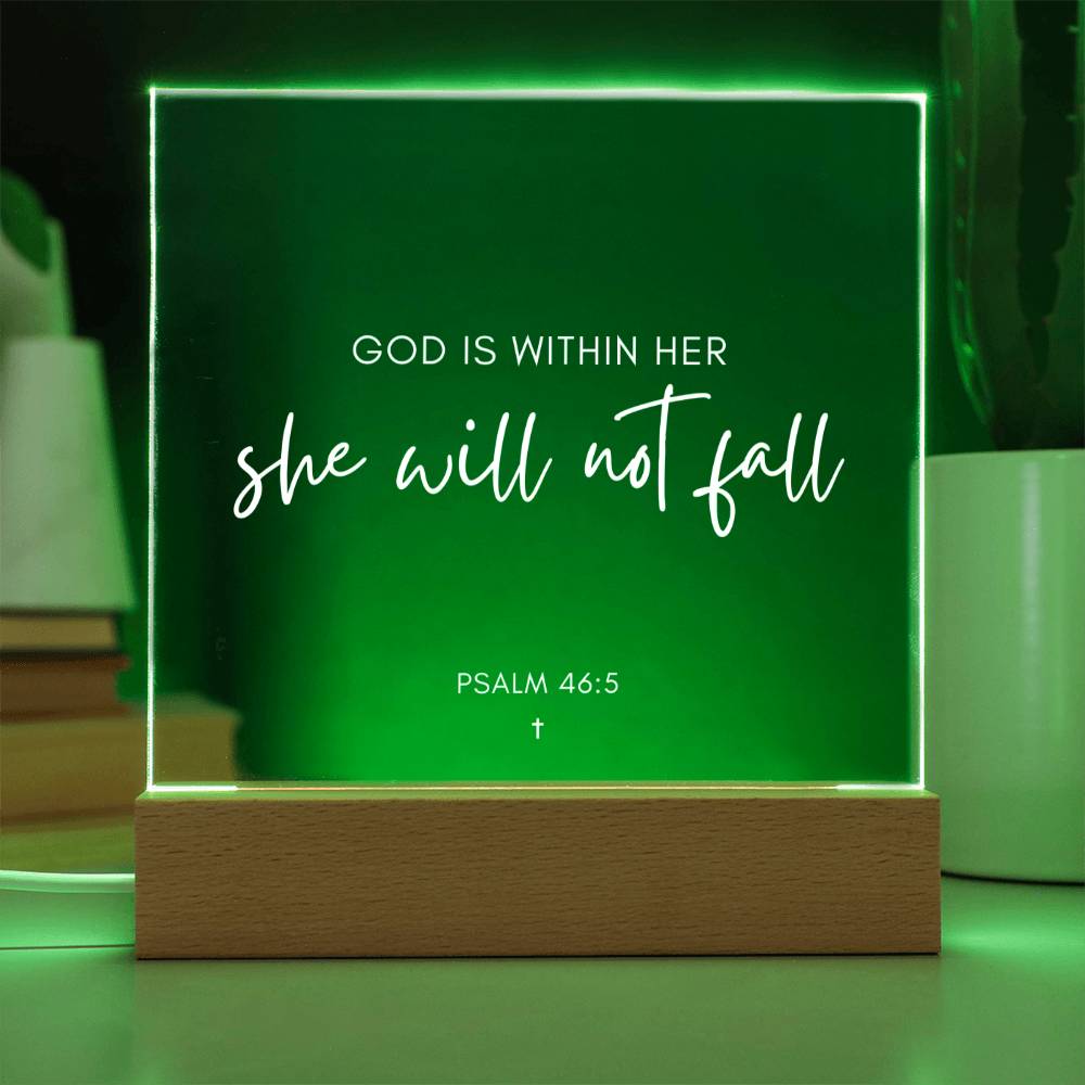 ShineOn Fulfillment Plaque God is within her Scripture LED Plaque