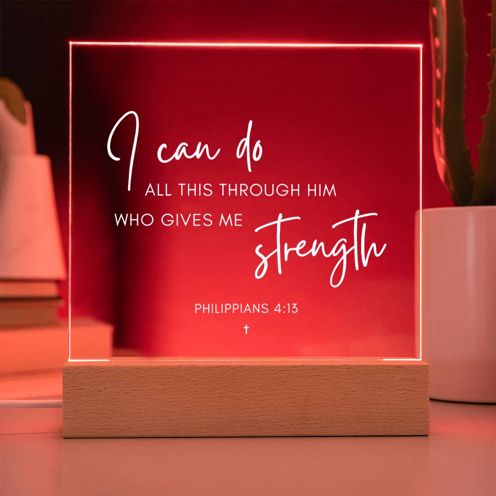 
                  
                    ShineOn Fulfillment Plaque I can do all this through Him Scripture Plaque
                  
                