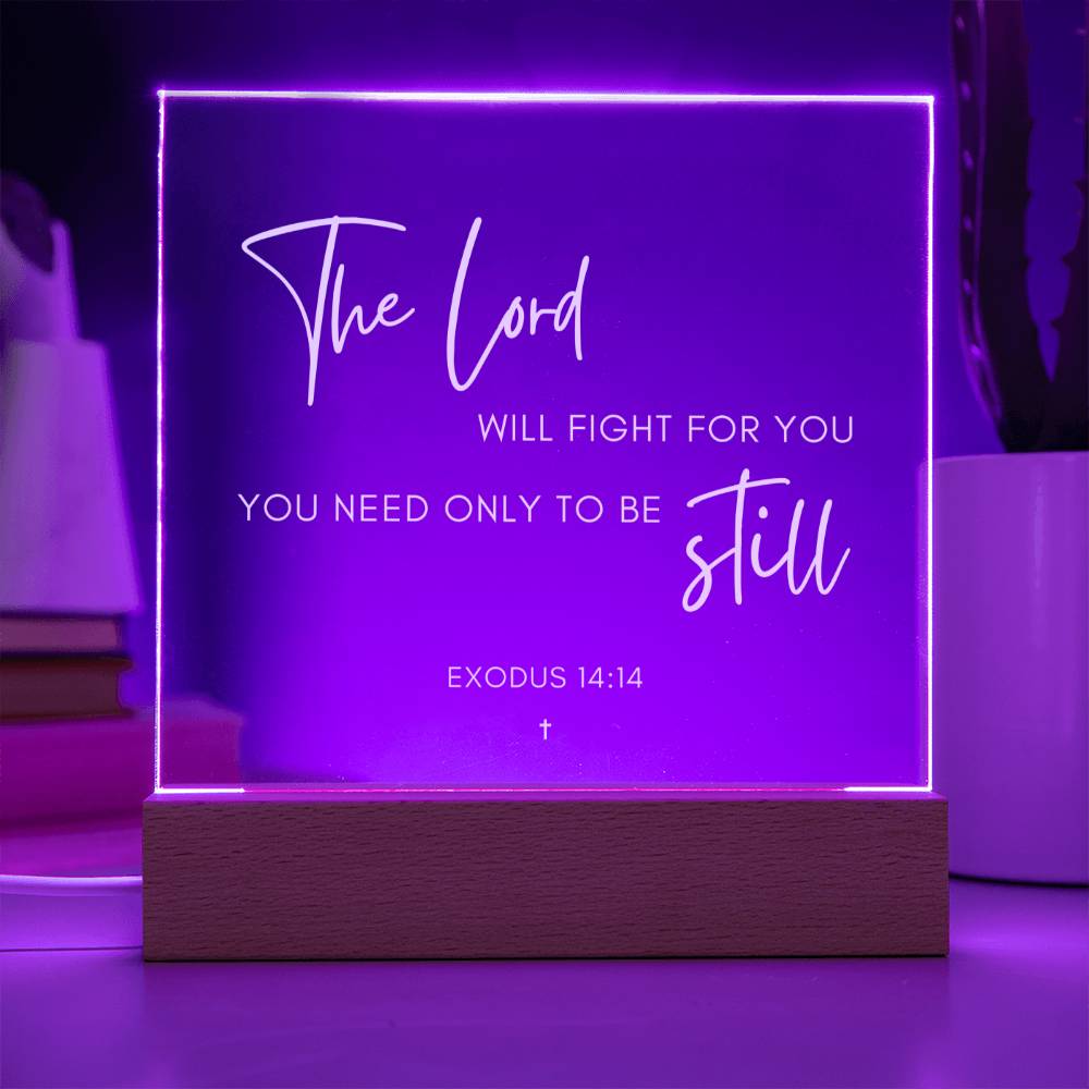 
                  
                    ShineOn Fulfillment Plaque The Lord will fight for you Scripture LED Plaque
                  
                