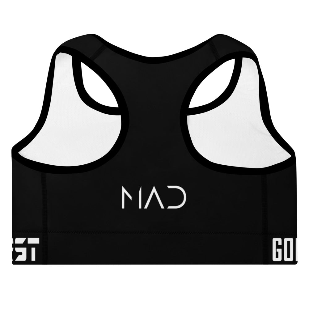 M.A.D Apparel Ltd Sports Bra God First Padded Sports Bra